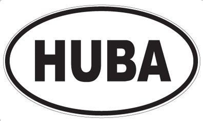 HUBA - Oval Sticker
