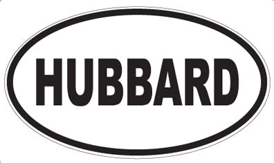 HUBBARD - Oval Magnet