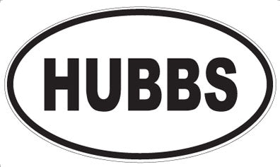 HUBBS - Oval Magnet