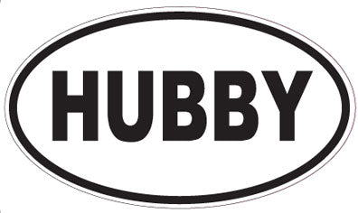 HUBBY - Oval Sticker