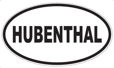 HUBENTHAL - Oval Sticker
