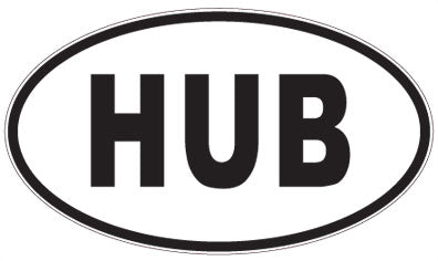 HUB - 3 Letter Initials Oval Magnet