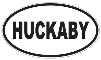 HUCKABY - Oval Magnet