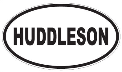 HUDDLESON - Oval Sticker