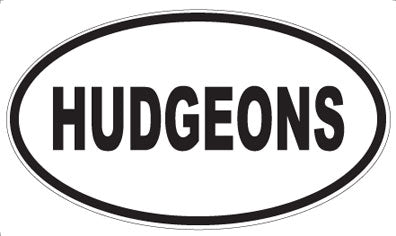 HUDGEONS - Oval Sticker