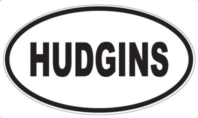HUDGINS - Oval Sticker