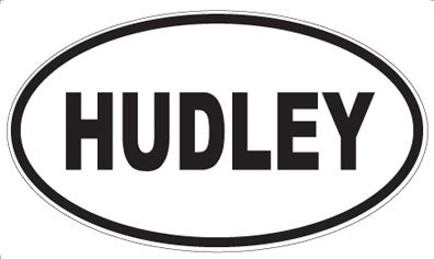 HUDLEY - Oval Sticker