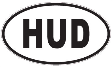 HUD - 3 Letter Initials Oval Magnet