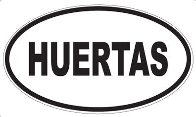 HUERTAS - Oval Sticker