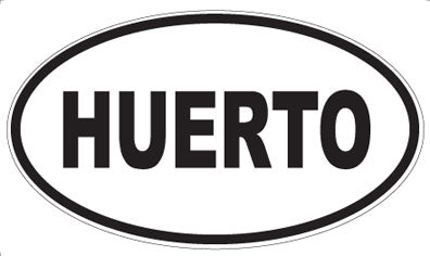 HUERTO - Oval Sticker