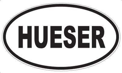 HUESER - Oval Sticker