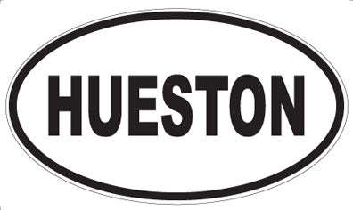 HUESTON - Oval Sticker