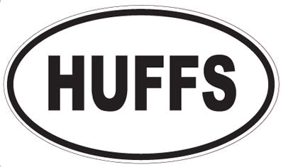 HUFFS - Oval Sticker