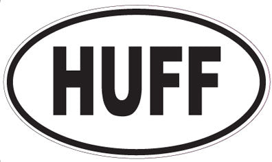 HUFF - Oval Sticker