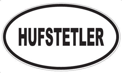 HUFSTETLER - Oval Sticker