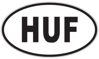 HUF - 3 Letter Initials Oval Magnet