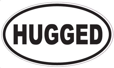 HUGGED - Oval Sticker
