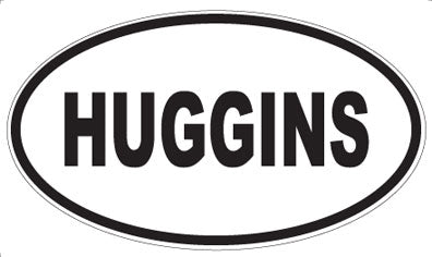 HUGGINS - Oval Sticker