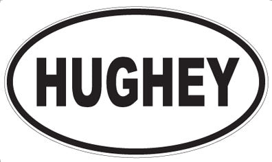 HUGHEY - Oval Magnet