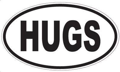 HUGS - Oval Sticker