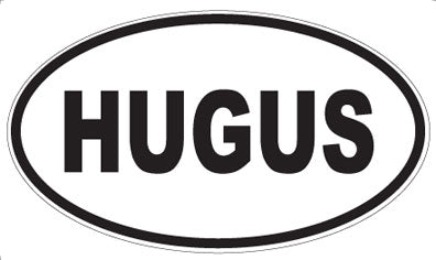 HUGUS - Oval Sticker
