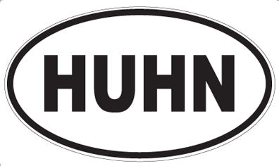 HUHN - Oval Sticker