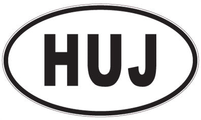 HUJ - 3 Letter Initials Oval Sticker
