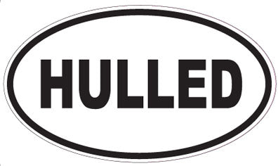 HULLED - Oval Sticker