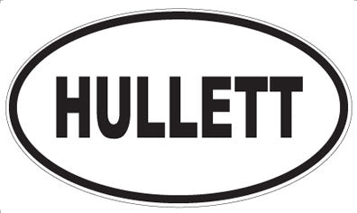 HULLETT - Oval Sticker