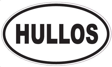 HULLOS - Oval Sticker