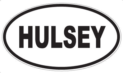 HULSEY - Oval Sticker