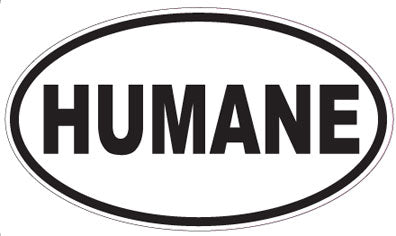 HUMANE - Oval Sticker