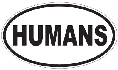 HUMANS - Oval Sticker