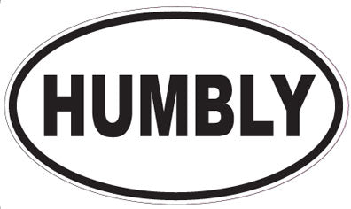 HUMBLY - Oval Sticker