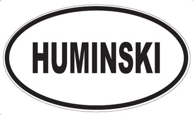 HUMINSKI - Oval Sticker