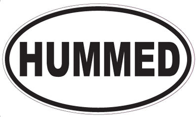 HUMMED - Oval Sticker