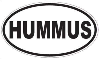 HUMMUS - Oval Sticker