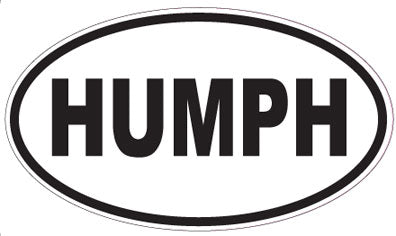 HUMPH - Oval Sticker