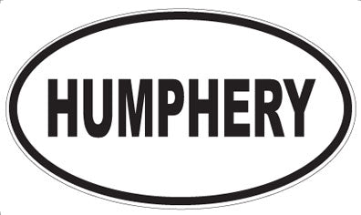 HUMPHERY - Oval Sticker
