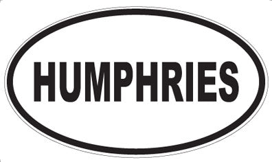 HUMPHRIES - Oval Magnet
