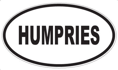 HUMPRIES - Oval Sticker