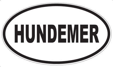 HUNDEMER - Oval Magnet