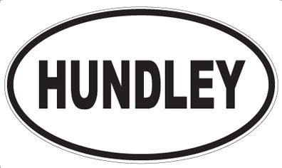 HUNDLEY - Oval Magnet