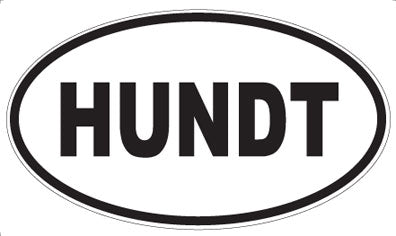 HUNDT - Oval Magnet
