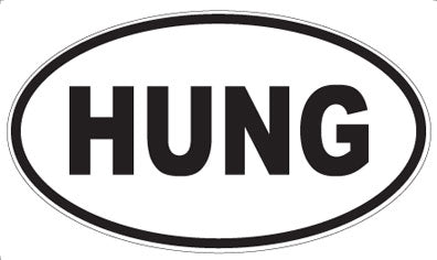 HUNG - Oval Magnet