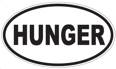 HUNGER - Oval Sticker