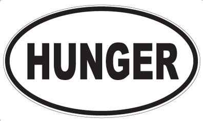 HUNGER - Oval Magnet