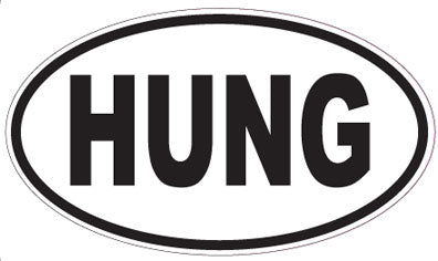 HUNG - Oval Sticker