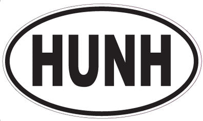 HUNH - Oval Sticker