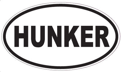 HUNKER - Oval Sticker